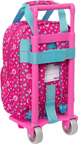Schoolrugzak met Wielen Pinypon Blauw Roze 20 x 28 x 8 cm