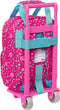 Schoolrugzak met Wielen Pinypon Blauw Roze 20 x 28 x 8 cm