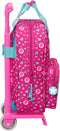 Schoolrugzak met Wielen Pinypon Blauw Roze 20 x 28 x 8 cm