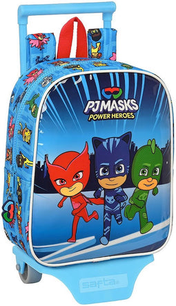 Schoolrugzak met Wielen PJ Masks Blauw 22 x 27 x 10 cm