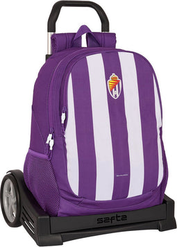 Schoolrugzak met Wielen Real Valladolid C.F. Paars 32 x 44 x 16 cm