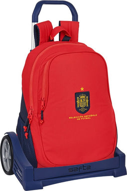 Schoolrugzak met Wielen RFEF Rood Blauw (32 x 44 x 16 cm)
