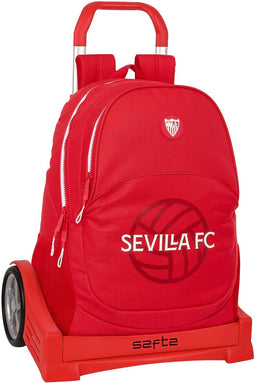 Schoolrugzak met Wielen Sevilla Fútbol Club Rood 32 x 44 x 16 cm