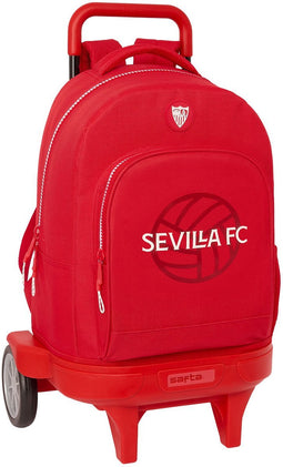 Schoolrugzak met Wielen Sevilla Fútbol Club Rood 33 x 45 x 22 cm
