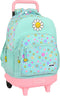 Schoolrugzak met Wielen Smiley Summer fun Turkoois (33 x 45 x 22 cm)