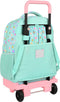 Schoolrugzak met Wielen Smiley Summer fun Turkoois (33 x 45 x 22 cm)