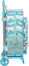 Schoolrugzak met Wielen Spongebob Stay positive Blauw Wit (33 x 42 x 14 cm)