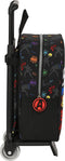 Schoolrugzak met Wielen The Avengers Super heroes Zwart (22 x 27 x 10 cm)