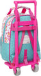 Schoolrugzak met Wielen The Bellies 20 x 28 x 8 cm Paars Turkoois Wit