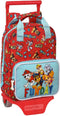 Schoolrugzak met Wielen The Paw Patrol Funday Rood Licht Blauw (20 x 28 x 8 cm)