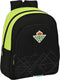 Schoolrugzak Real Betis Balompié Zwart Limoen 28 x 34 x 10 cm