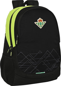 Schoolrugzak Real Betis Balompié Zwart Limoen 32 x 44 x 16 cm