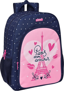 Schoolrugzak Safta Paris Roze Marineblauw 33 x 42 x 14 cm
