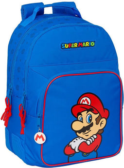 Schoolrugzak Super Mario Play Blauw Rood 32 x 42 x 15 cm