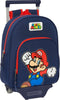 Schooltas, Rugtas, Trolley, Reiskoffer - Super Mario World - Marineblauw, Rood (28 x 34 x 10 cm)