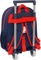 Schooltas, Rugtas, Trolley, Reiskoffer - Super Mario World - Marineblauw, Rood (28 x 34 x 10 cm)