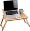 Schoottafel met Cuphouder en Tablethouder - Laptopstandaard - Bamboe