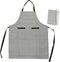 Schort met Buidelzak DKD Home Decor 70 x 1 x 85 cm Grijs Katoen Wit Groen