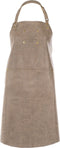 Schort TRUMAN (Logo + Pocket), 64x85 cm, taupe