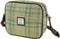 Schoudertas Almond Beige Stewart en zacht Groen - 19x21x7 - Harris Tweed - Glen Appin of Scotland