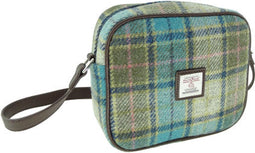 Schoudertas Almond Turquoise - 19x21x7 - Harris Tweed - Glen Appin of Scotland