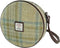 Schoudertas Bannock Beige Stewart en zacht Groen - Rond - Ritssluiting - Harris Tweed - Glen Appin of Scotland