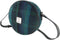 Schoudertas Bannock Blauw met Turquoise - Rond - Ritssluiting - Harris Tweed - Glen Appin of Scotland