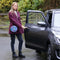 Schoudertas Bannock Paars en Groen - Rond - Ritssluiting - Harris Tweed - Glen Appin of Scotland