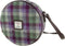 Schoudertas Bannock Paars met Groen Klein Geblokt - Rond - Ritssluiting - Harris Tweed - Glen Appin of Scotland