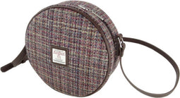 Schoudertas Bannock Weave - Rond - Ritssluiting - Harris Tweed - Glen Appin of Scotland