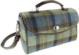 Schoudertas Calder Tartan Blauw Beige - Werk of Studie - Harris Tweed - Glen Appin of Scotland