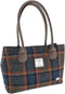Schoudertas Cassley Grijs met Roestbruin (Grey and Rust) - Klassiek - Harris Tweed - Glen Appin of Scotland