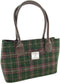 Schoudertas Cassley Groen en Roze (Plum) - Klassiek - Harris Tweed - Glen Appin of Scotland