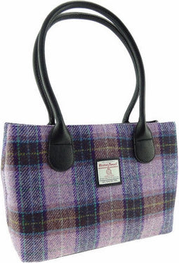 Schoudertas Cassley Paars met Lila - Klassiek - Harris Tweed - Glen Appin of Scotland