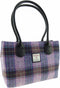 Schoudertas Cassley Paars met Lila - Klassiek - Harris Tweed - Glen Appin of Scotland