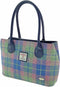 Schoudertas Cassley Zacht Blauw met Roze - Klassiek - Harris Tweed - Glen Appin of Scotland
