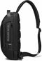 Schoudertas heren - crossbody tas - slingbag - anti diefstal - waterafstotend - 34 x 10 x 18 cm - zwart