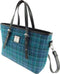 Schoudertas Spey Blauw (Sea Blue) - Groot - Ritssluiting - Harris Tweed - Glen Appin of Scotland