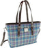 Schoudertas Spey Grijs Blauw en Paars - Groot - Ritssluiting - Harris Tweed - Glen Appin of Scotland