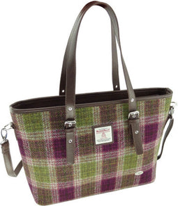 Schoudertas Spey Heide Paars (Heather) - Groot - Ritssluiting - Harris Tweed - Glen Appin of Scotland