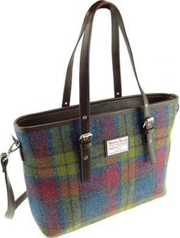 Schoudertas Spey Multi Colour - Groot - Ritssluiting - Harris Tweed - Glen Appin of Scotland