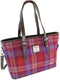 Schoudertas Spey Oranje Paars Tartan - Groot - Ritssluiting - Harris Tweed - Glen Appin of Scotland