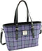 Schoudertas Spey Paars - Groot - Ritssluiting - Harris Tweed - Glen Appin of Scotland