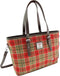 Schoudertas Spey Rood Groen Tartan - Groot - Ritssluiting - Harris Tweed - Glen Appin of Scotland