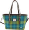 Schoudertas Spey Zeeblauw en Limegroen - Groot - Ritssluiting - Harris Tweed - Glen Appin of Scotland