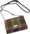 Schoudertas Strathy Heide Paars met Groen - Portemonnee - Harris Tweed - Glen Appin of Scotland