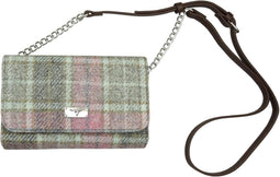Schoudertas Strathy Zacht Roze Buchanan - Portemonnee - Harris Tweed - Glen Appin of Scotland