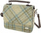 Schoudertas Thurso Beige Stewart en zacht Groen - 23x24x9 - Harris Tweed - Glen Appin of Scotland