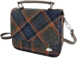 Schoudertas Thurso Grijs en Roestbruin - 23x24x9 - Harris Tweed - Glen Appin of Scotland