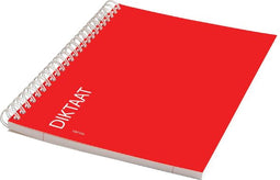 Schrift Qbasic dictaat A5 160blz lijn spiraal rood | 60 stuks
